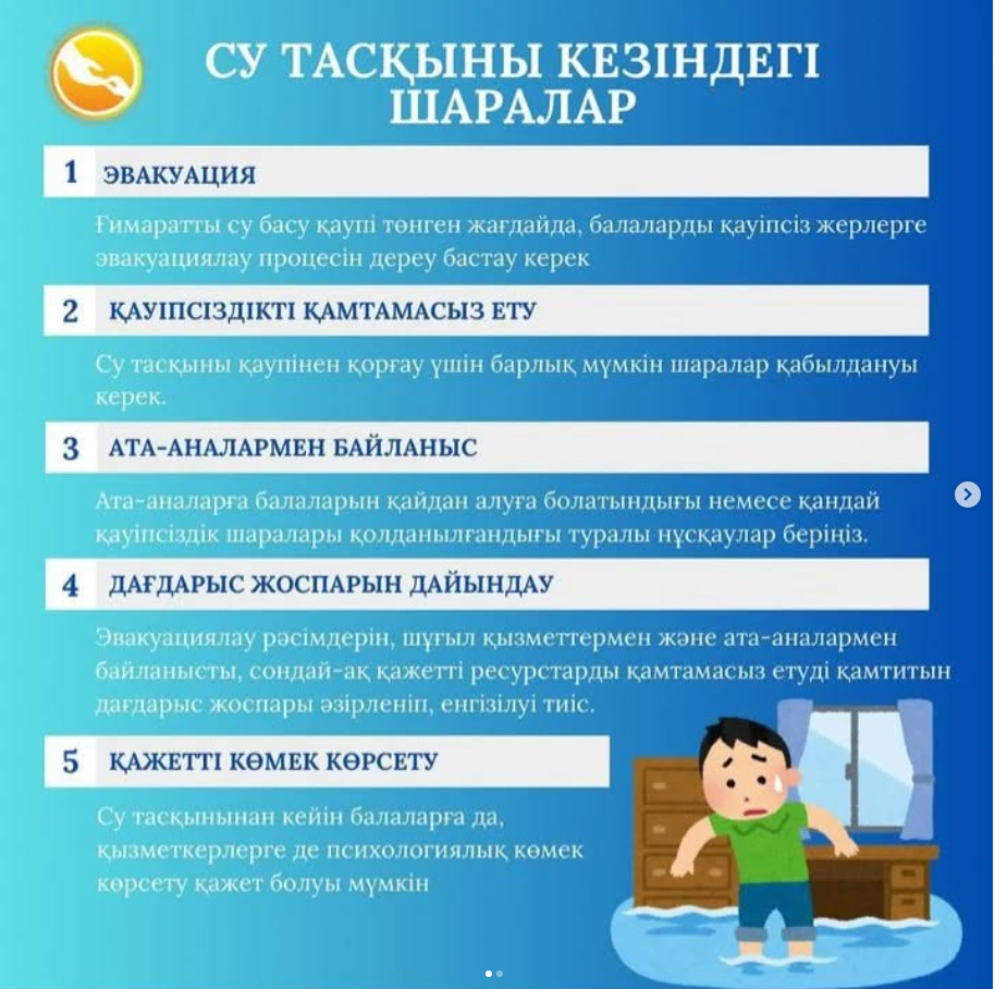 Су тасқыны кезіндегі шаралар