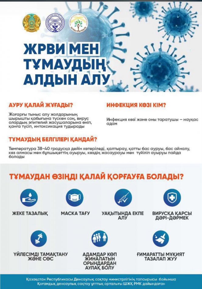 ЖРВИ мен тұмаудың алдын алу