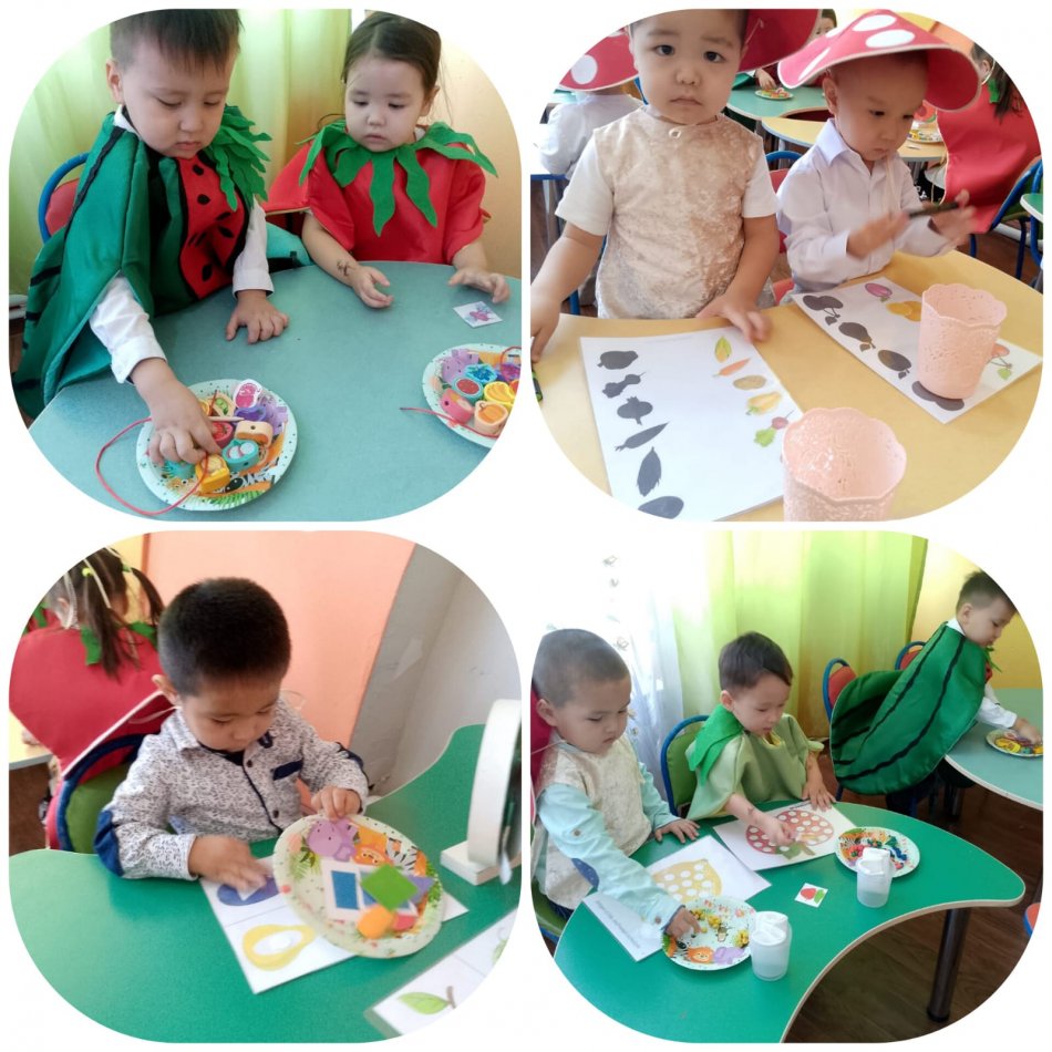 "Жемістер мен көкөністер" ұйымдастырылған көрнекі іс-әрекет